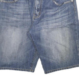 OOH MOW MAO Womens Denim Blue Casual Shorts L W30 Cotton Blend