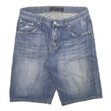 OOH MOW MAO Womens Denim Blue Casual Shorts L W30 Cotton Blend