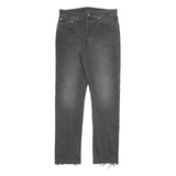 LEVI'S 501 Mens Jeans Black Regular Straight Denim Light W31 L32 Button