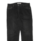 LEVI'S 505 Mens Regular Fit Straight Denim Jeans Black W38 L32 Classic Zip