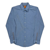 Boss Shirt - Large Blue Cotton