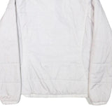 THE NORTH FACE Womens White Jacket M Polyester Blend Plain Outdoor Zip Warm