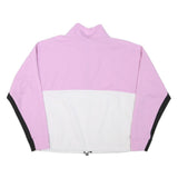 DKNY Womens Pink & White Colourblock Half Zip L Sweatshirt Outerwear