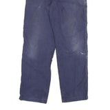 CARHARTT Mens Cotton Blend Blue Workwear Regular Fit Straight Trousers W36 L34