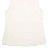 CHAPS Womens White Sleeveless Zip Up Quilted Polyester Jacket S Casual Outerwear