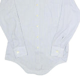 BVD Mens White & Grey Stripe Shirt S Classic Cotton Blend Casual Button Up