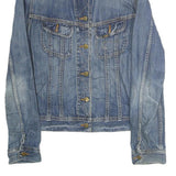 LEE Womens Blue Denim Jacket L Cotton Button Closure Classic Fit Plain