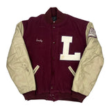 Foxes Neff College Varsity Jacket - Large Beige Leather