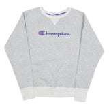 CHAMPION Mens Grey Crew Neck S Cotton Blend Pullover Sweatshirt