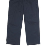 DICKIES Mens Polyester Blend Navy Regular Straight Trousers W32 L30 Workwear Zip