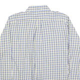 CHAPS Mens Yellow & Blue Check Shirt L Casual Cotton Blend Long Sleeve Button