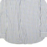 CHAPS Mens Yellow & Blue Check Shirt L Casual Cotton Blend Long Sleeve Button
