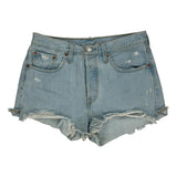 Levis Denim Shorts - 29W UK 10 Light Wash Denim