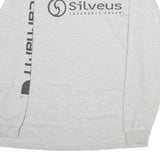 CARHARTT Mens Grey Long Sleeve Crew Neck Cotton Blend Logo Graphic L