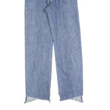 VETEMENTS Womens Blue Regular Straight Denim Light W25 L28 Raw Edge Jeans
