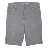 CARHARTT Mens Grey Casual Relaxed Fit Cotton Blend Shorts L W36 Workwear Durable