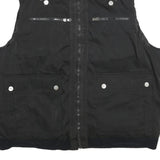 COOGI Mens Black Zip Jacket 2XL Polyester Plain Functional Pockets Sleeveless