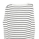 H&M Womens White & Black Striped Patterned Button Up Cardigan V-Neck Rib Knit XS