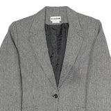 JOAN LESLIE Womens Black & White Check Jacket UK 14 Polyester Blend Button