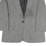 JOAN LESLIE Womens Black & White Check Jacket UK 14 Polyester Blend Button