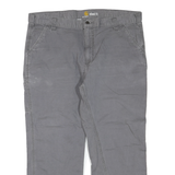 CARHARTT Mens Regular Grey Jeans Denim W42 L30 Relaxed Fit Workwear Zip Fly