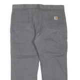 CARHARTT Mens Regular Grey Jeans Denim W42 L30 Relaxed Fit Workwear Zip Fly