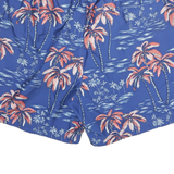 NAUTICA Mens Shorts Blue & Coral Palm Tree Print L W32 Summer Beach Swimwear