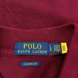 Polo By Ralph Lauren Polo Shirt - Large Burgundy Cotton