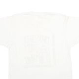 SCREEN STARS Mens White Graphic T-Shirt L Short Sleeve Crew Neck Puzzle Design