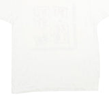 SCREEN STARS Mens White Graphic T-Shirt L Short Sleeve Crew Neck Puzzle Design