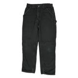 Carhartt Double Knee Carpenter Trousers - 32W 30L Black Cotton