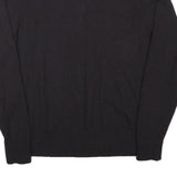 CALVIN KLEIN JEANS Mens Black Plain Wool Pullover V-Neck M Jumper