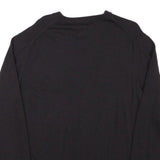 CALVIN KLEIN JEANS Mens Black Plain Wool Pullover V-Neck M Jumper