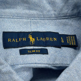 Ralph Lauren Slim Fit Shirt - Large Blue Cotton