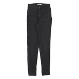 LEVI'S 721 Womens Slim Black Denim Light W27 L30 Skinny Jeans Zip Closure