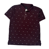 Armani Exchange Polo Shirt - XL Burgundy Cotton