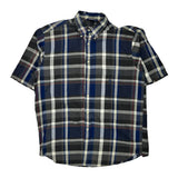 Nautica Checked Short Sleeve Shirt - Large Red Cotton