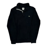 Lacoste 1/4 Zip - Medium Black Cotton