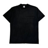 Blank Bvd Single Stitch T-Shirt - Large Black Cotton Blend