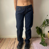 Iceberg Embroidered Jeans - 33W UK 12 Dark Wash Cotton
