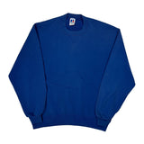 90'S Blank Made In USA Russell Athletic Sweatshirt - Large Blue Cotton