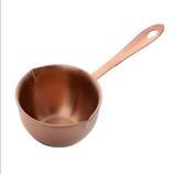 Anygleam Cookware Pouring Pots 2pcs Rose Gold Mini Sauce Heating Stainless Steel Kitchen Chocolate Pot Butter Milk Drip Pot Small With Handle