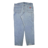 DICKIES Mens Jeans Blue Regular Straight Denim Medium W40 L33 Workwear Zip