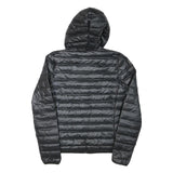 ADIDAS Womens Black Lightweight Hooded Zip Jacket XS Polyester Blend Puffer