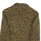 BASTA Womens Brown & Black Wool Button Jacket S Tweed Classic Winter Outerwear
