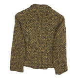 BASTA Womens Brown & Black Wool Button Jacket S Tweed Classic Winter Outerwear