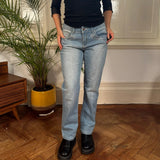 One 5 One Embroidered Jeans - 30W UK 8 Blue Cotton