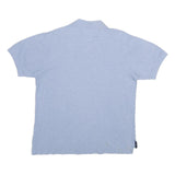 NAUTICA Mens Light Blue Short Sleeve Plain M Cotton Polo Shirt Classic Fit