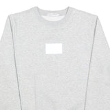 CALVIN KLEIN JEANS Boys Grey Sweatshirt Crew Neck 16Y Cotton Blend Pullover