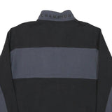 CHAMPION Mens Black & Grey Quarter Zip Sweatshirt M Cotton Blend Pullover